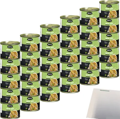 Produktbild von Menzi Zwiebelsuppe französisch 6er Pack (30x200ml Dose) + usy Block