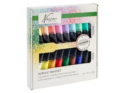 Immagine prodotto di Set di colori acrilici 18 pezzi