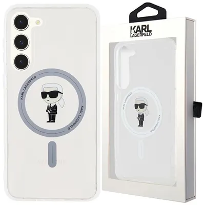 Produktbild von Karl Lagerfeld KLHMS24SHFCKNOT S24 S921 transparent hardcase IML Ikonik MagSafe Schutzhülle