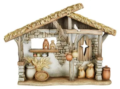 Krippe Bethlehem 31 x 22 cm, handbemalt, Vinylharz