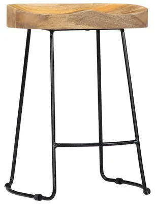 Produktbild von vidaXL Gavin Barhocker 2 Stk. Massivholz Mango