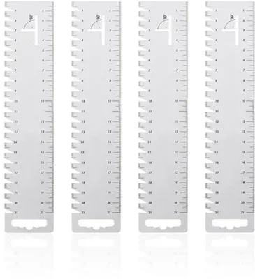 Obrázek produktu pro Sada 4 měřících pravítků – přesné ruční měření – 4 x 21 cm