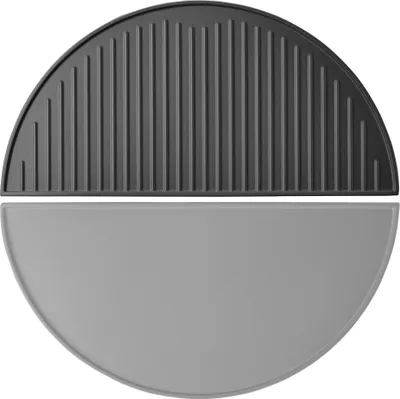 Zdjęcie produktu dla Żeliwna płyta grillowa Wiltec 55 x 26,5 x 1,5 cm, żeliwna płyta do grilla z dobrym utrzymywaniem ciepła, ruszt grillowy do typowych pasków na grillowanych potrawach, akcesoria do grilla do BBQ