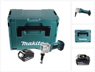 Zdjęcie produktu dla Akumulatorowe nożyce do blachy Makita DJN 161 G1J 18 V + 1x akumulator 6,0 Ah + Makpac - bez ładowarki