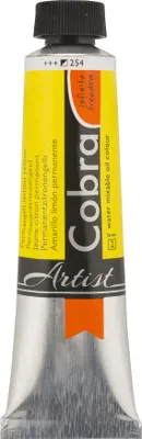 Image de Cobra Artist peinture à l'huile mélangeable à l'eau en tube 40 ml permanent jaune citron 254