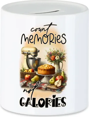 Produktbild von Count memories not calories Küchenutensilien Spardose - Charmantes Geschenk