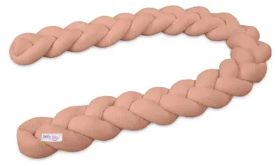 Produktbild von babybay Nestchenschlange Waffelpiqué geflochten 180 cm passend für alle Modelle, apricot rosé