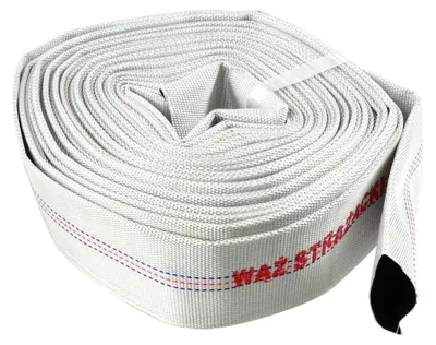 Image de Tuyau plat Garronda, 2 pouces, 20 mètres, tuyau de pression 8 bars, tuyau de pompiers sans raccords rapides, tuyau plat pour le transport d'eau et le drainage, modèle GD-0230, couleur blanche