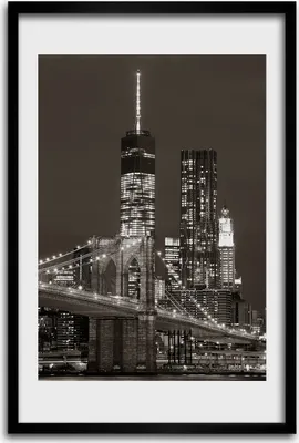 Produktbild von Bild - Bilderrahmen - 40 cm x 60 cm - MDF - Rahmen - Wandkunst - Manhattan New York