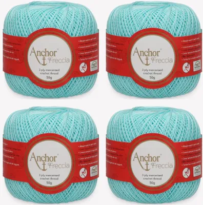 Productafbeelding van 4x Anchor Freccia 12 – fijn katoengaren voor haken (Color 00432)