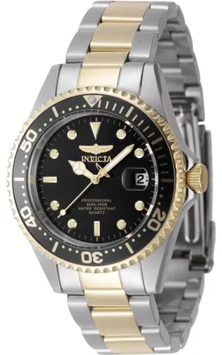Obrázok produktu pre Invicta Pro Diver 8934OB Pánske Hodinky - Quartz Hnací Mechanizmus - Nerezová Oceľ s Čiernym Ciferníkom - 38 mm