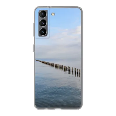Produktbild von MuchoWow® Handyhülle Schutzhülle Hülle für Samsung Galaxy S21 Nordsee - Wolken - Wasser Silikon Softcase Handy Hülle - Softcase