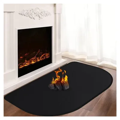 Productafbeelding van Vuurvaste haardmat - 120 x 70 cm - 1 mm - Zwart