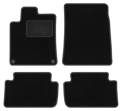 Produktbild von Velours-Fußmatten für Peugeot 407 2004-2011 (Coupé/Limousine/Kombi) – 4-tlg, Schwarz, passgenau – Wielganizator LUX