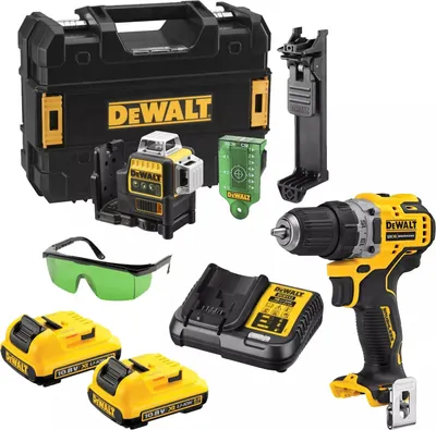 Zdjęcie produktu dla Dewalt Zestaw Combo 12V Dce089G + Dcd701 Dck212D2T