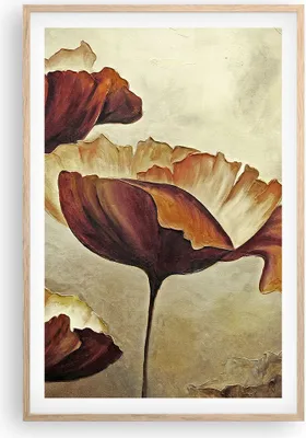 Produktbild von Gerahmtes Poster - Rahmen in heller Eiche - Mohn Blume Wiese - 61x91,5 cm - Wand Bild - Wanddeko - Wandbilder - Kunstposter - Wandposter - Bilderrahmen - Bilder - Kunstdruck - Wandbild P2NPA61x91-3760