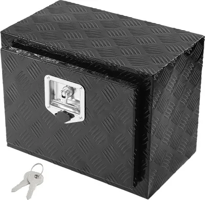 Obrázok produktu pre Zásuvka pod korbu nákladného vozidla - Skriňa na náradie pre prívesy - 46x32x36 cm - Čierne riešenie náradia