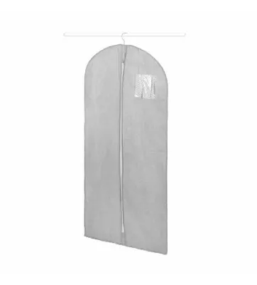 Zdjęcie produktu dla Organizacja garderoby - Pokrowiec na ubrania 60x137 cm, szary, model RAN10163