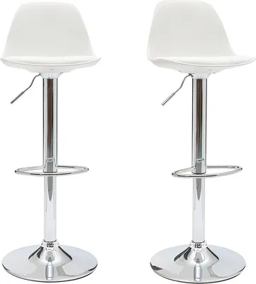 Produktbild von Miliboo - 2 Design-Barhocker STEEVY Weiß