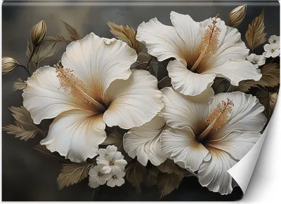 Produktbild von Vlies fototapete Weiße Naturblume 300x210 cm Feeby Weiß inkl. Kleber einfache Montage