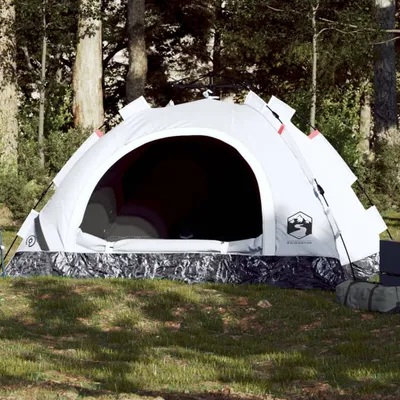 Produktbild von Möbel Campingzelt 4 Personen Weiß Verdunkelungsstoff Quick Release - Campingzelte 4004172