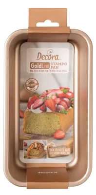 Produktbild von DECORA, 0070101 Gold Line Plumcake-Form 23,1 X 12,9 X 7 cm, Ideal für die Zubere