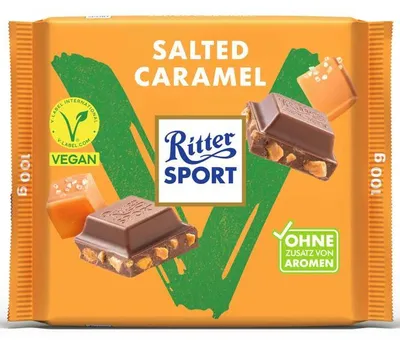 Immagine prodotto di Barretta di cioccolato Ritter Sport Vegan Salted Caramel Vegan Edition 100g
