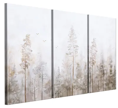 Produktbild von LUMASOUL Leinwand Bilder, Leinwandbild Natur Motiv, Wandbilder Holzrahmen und Webstuhl Wohnzimmer und Schlafzimmer, Bilder 90x60 cm Modern Baum 10