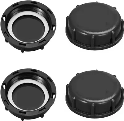 Productafbeelding van IBC-tankdeksel S60iBC, diameter 60 mm (binnenmaat), diameter 70 mm (buitenmaat), 4 stuks, geschikt voor wateropslagtanks van 1000 liter
