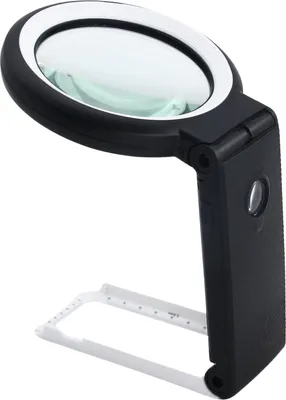 Obrázok produktu pre Ručná lupa, zväčšenie 30x 10x, lupa s LED svetlom, sklopná rukoväť na čítanie celých strán kníh, podpora novín, 3 farby svetla, skvelý darček pre zrakovo postihnutých/seniorov, mince, známky, karty