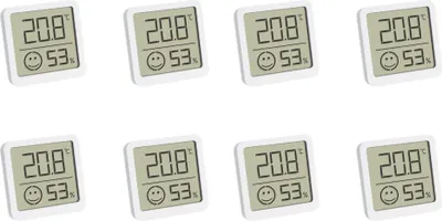Produktbild von TFA Digitales Thermo-Hygrometer 30.5053.02.04, 8 Stück, weiß