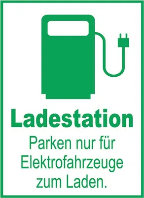 Produktbild von vianmo Holzschild 40x30 cm Parken Ladestation nur Elektrofahrzeuge