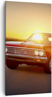 Produktbild von Bild auf Leinwand - Leinwandbild - Auto Straße - 55x100cm - Wand Bild - Wanddeko - Wandbilder - Leinwanddruck - Bilder - Kunstdruck - Wanddekoration - Leinwand bilder - Wandkunst - PA55x100-3702