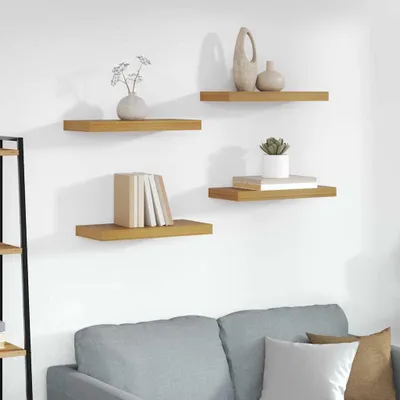 Productafbeelding van Maison Exclusive - Wandplank, 4 stuks, beige, 50 x 23,5 x 3,8 cm, houtvezelplaat