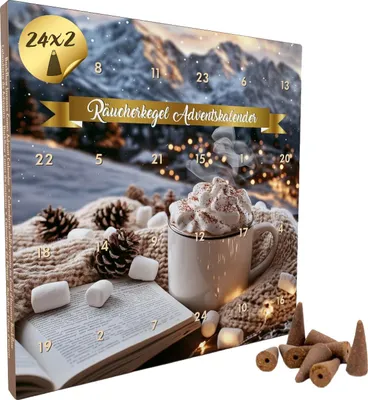 Produktbild von Räucherkegel Adventskalender 2025 - Backflow Kegel