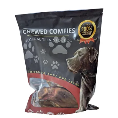 Produktbild von Chewed Comfies - Rinderohren für Hunde, Saubere Zähne, 5 Stück