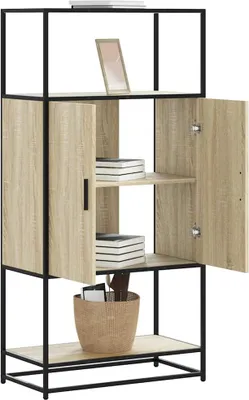 Produktbild von vidaXL Highboard Sonoma-Eiche 68x35x139 cm Holzwerkstoff und Metall