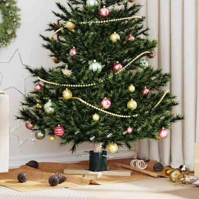 Produktbild von "2026 MODERNE"Weihnachtsbaumständer Grün 50x50x16cm Massives Kiefernholz NEU668469 - Christbaumständer