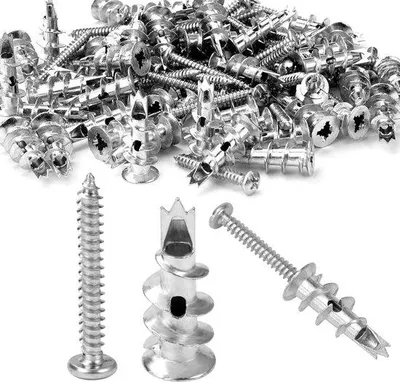 Produktbild von Metallpluggen mit Gewinde - Selbstbohrende Selbstklebende Plomben - 50 Stück - Metall - Selbstklebend.