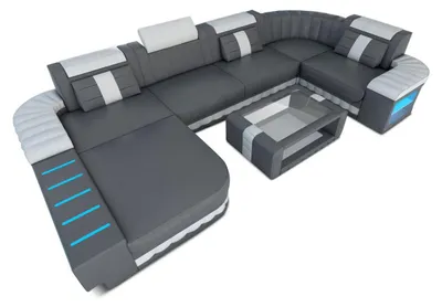Produktbild von Wohnlandschaft Bellagio U-Form aus Leder