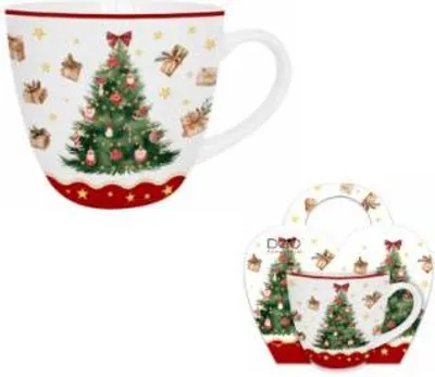 Produktbild von Porzellantasse im Geschenkkarton, Motiv: Weihnachtsbaum 3