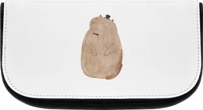 Produktbild von Mr. & Mrs. Panda Kulturbeutel Murmeltier - Weiß - Geschenk, Make-Up Tasche, Freundlichkeit, Respekt, Waschtasche, Anstand, Kulturtasche, schmink organizer, Fröhlichkeit