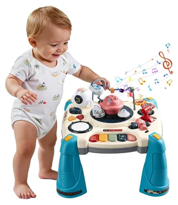 Immagine prodotto di Tavolo attività VEVOR, tavolo da gioco con 12 giochi e 60 fonti sonore, tavolo didattico a tema spaziale, proiettore di stelle con luce soffusa, tavolo interattivo per bambini, tavolo da esplorazione per bambini dai 6 mesi in su