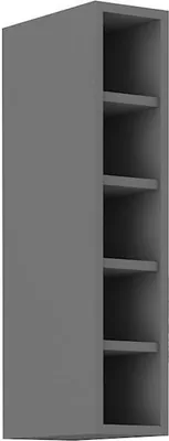 Produktbild von Oberer offener Schrank NELJA – Breite 15 cm, Anthrazit