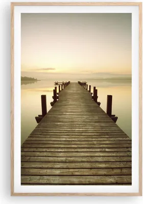 Produktbild von Gerahmtes Poster - Rahmen in heller Eiche - Brücke See - 61x91,5 cm - Wand Bild - Wanddeko - Wandbilder - Kunstposter - Wandposter - Bilderrahmen - Bilder - Kunstdruck - Wandbild - P2NPA61x91-3625