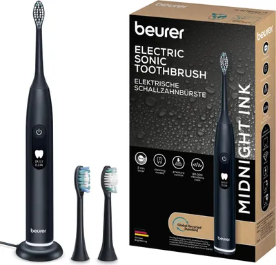 Obrázek produktu pro Elektrická zvuková zubní kartáček Beurer SC 50, 80000 ot./min, 5 režimů, Časovač, Výdrž 22 dní, LED displej, Type-C + Magnetická deska, Černá