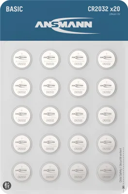 Image de ANSMANN CR2032 Piles boutons, 20 piles au lithium 3V