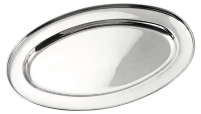 Ovale Servierschale aus Edelstahl, 30 cm, spülmaschinengeeignet