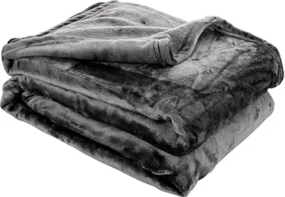 Produktbild von Dunlopillo Premium Wohndecke 150x200cm - Kuscheldecke Platingrau