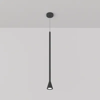 Zdjęcie produktu dla Lampa wisząca, metal, czarny, wys. 89,5 cm